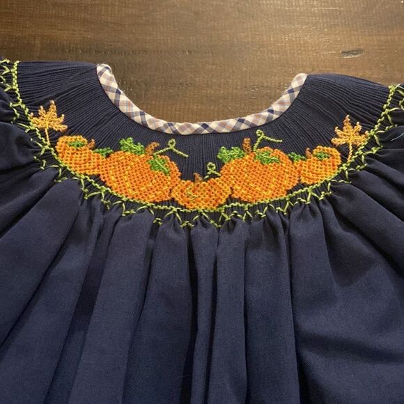 Girls Size 3 Southern Smocked Company Holiday Fall Dress - Picture 2 of 8